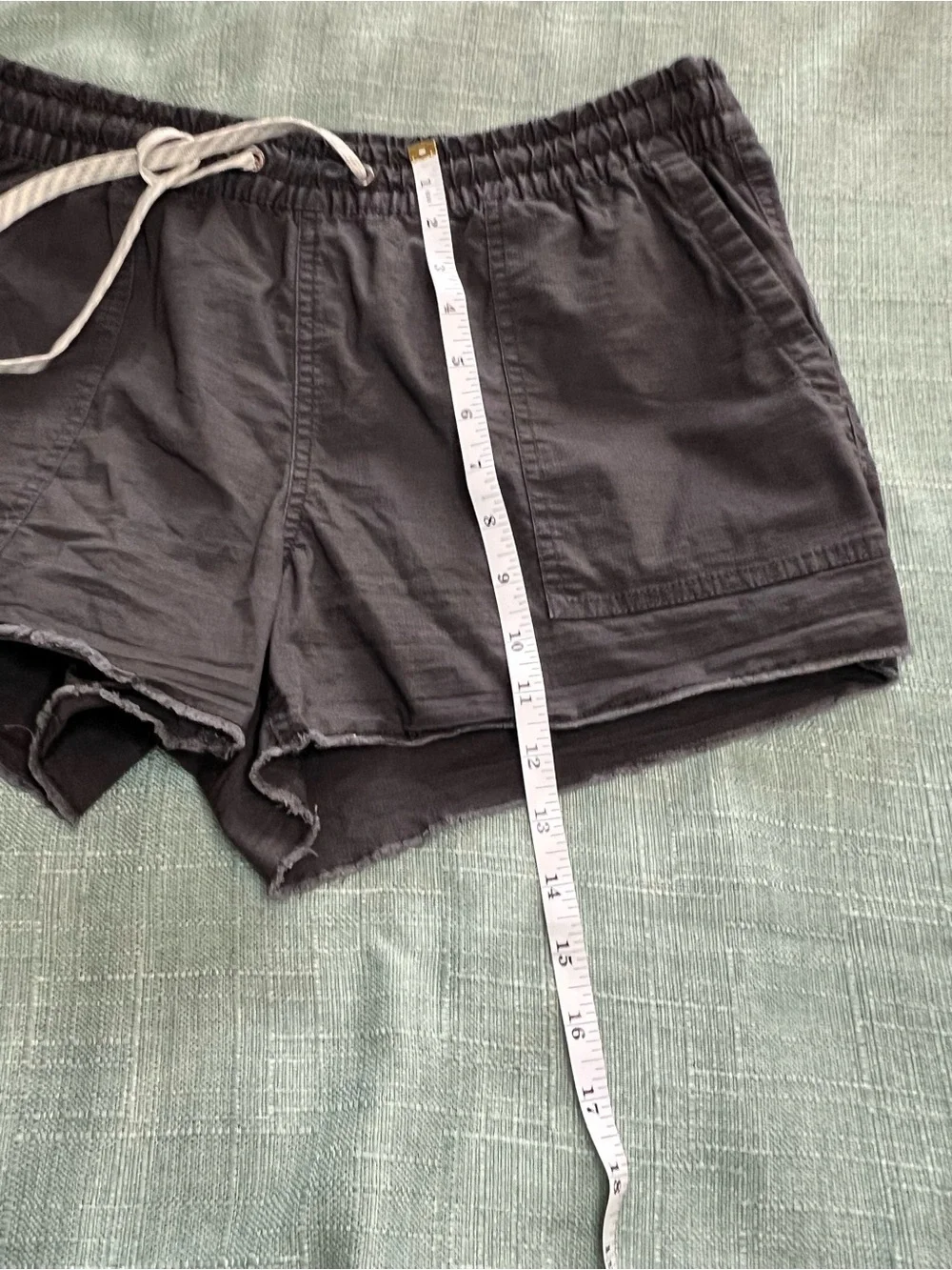 Vuori Ripstop Shorts Charcoal Elastic-Waist with Drawstring Medium